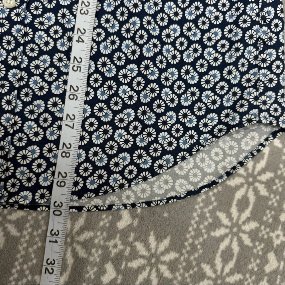J.‎ Crew Stretch Secret Wash Shirt In Floral Print Organic Cotton Size Small